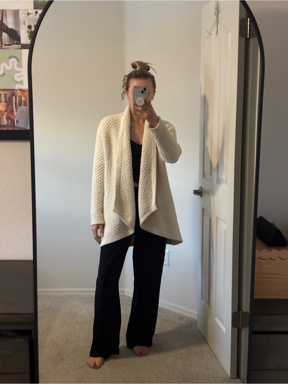 Barefoot Dreams CozyChic® Honeycomb Shawl Cardigan - Picture 12 of 16
